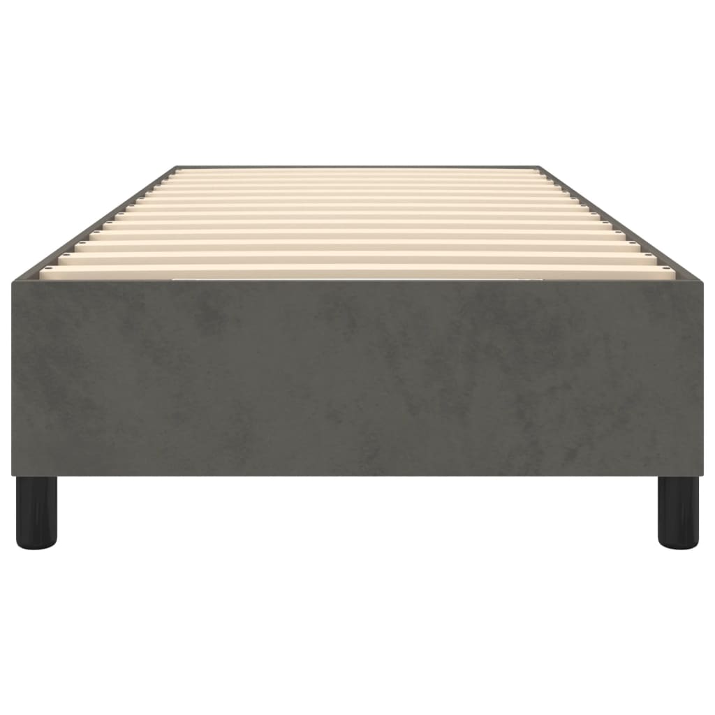 Boxspring-sengeramme mørkegrå 90x190 cm Single fløyel
