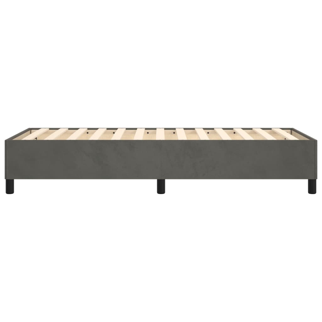 Boxspring-sengeramme mørkegrå 90x190 cm Single fløyel