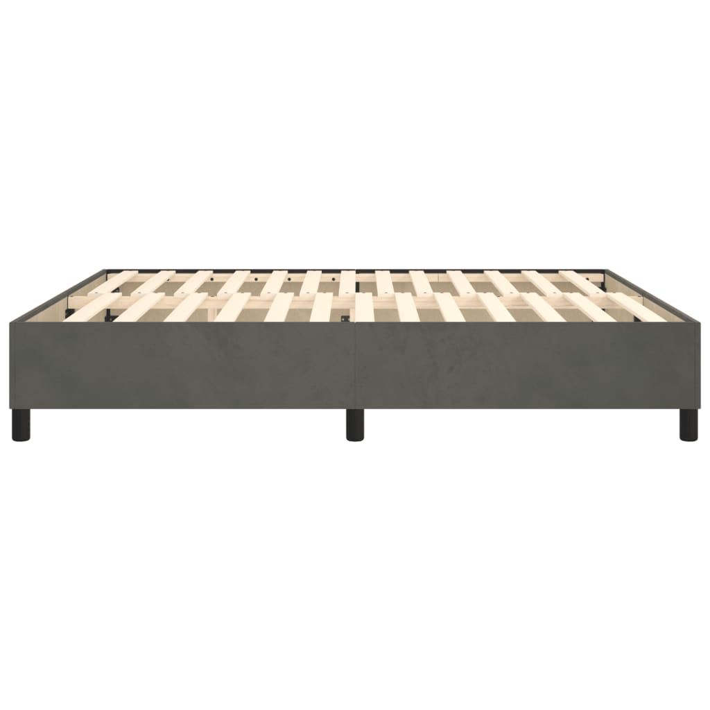 Boxspring-sengeramme mørkegrå 180x200 cm Super King fløyel