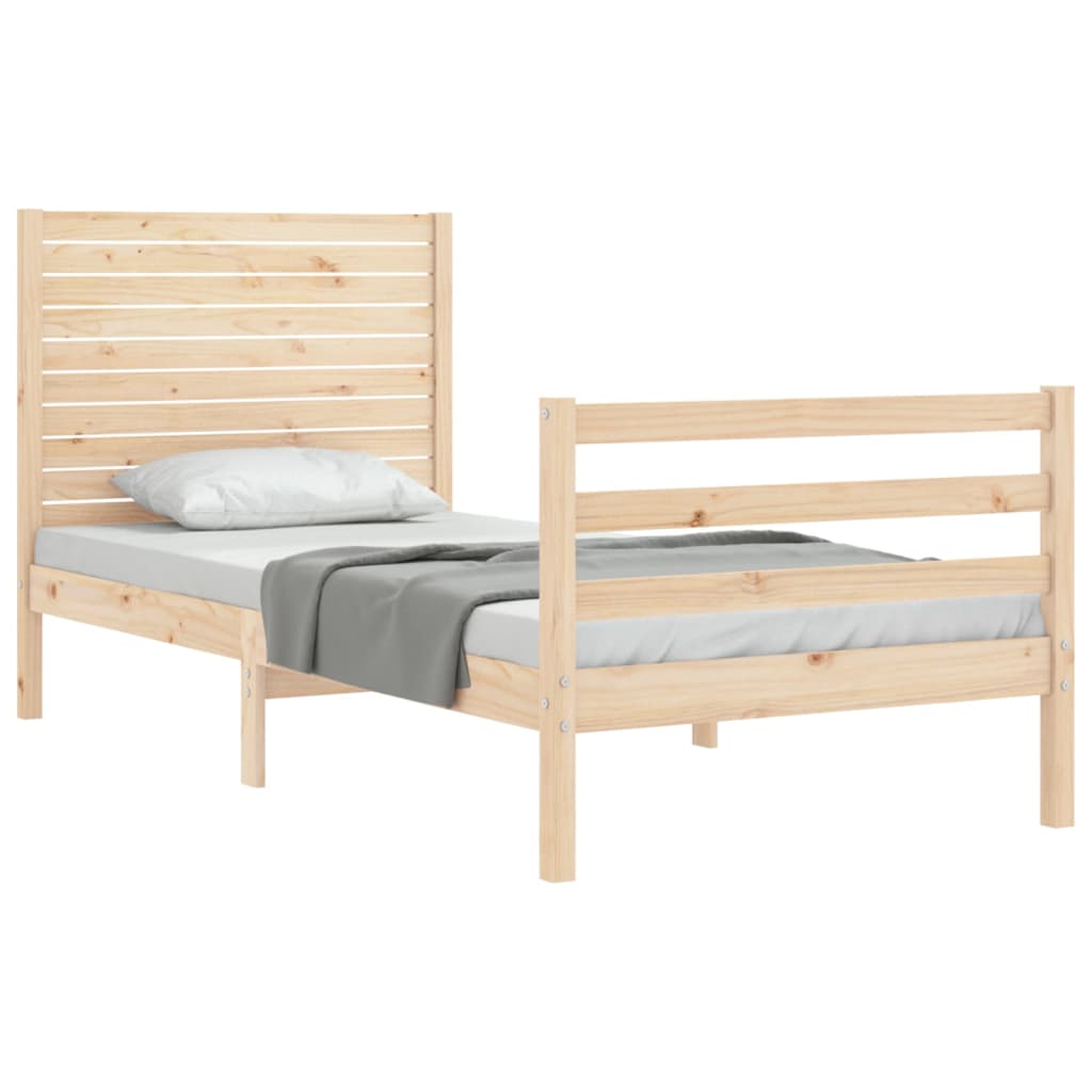 Sengeramme med hodegavl 100x200 cm heltre