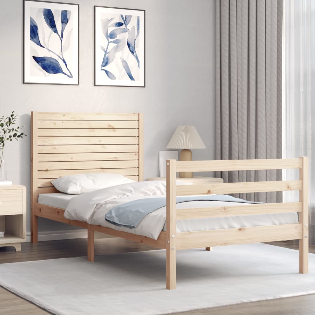 Sengeramme med hodegavl 100x200 cm heltre