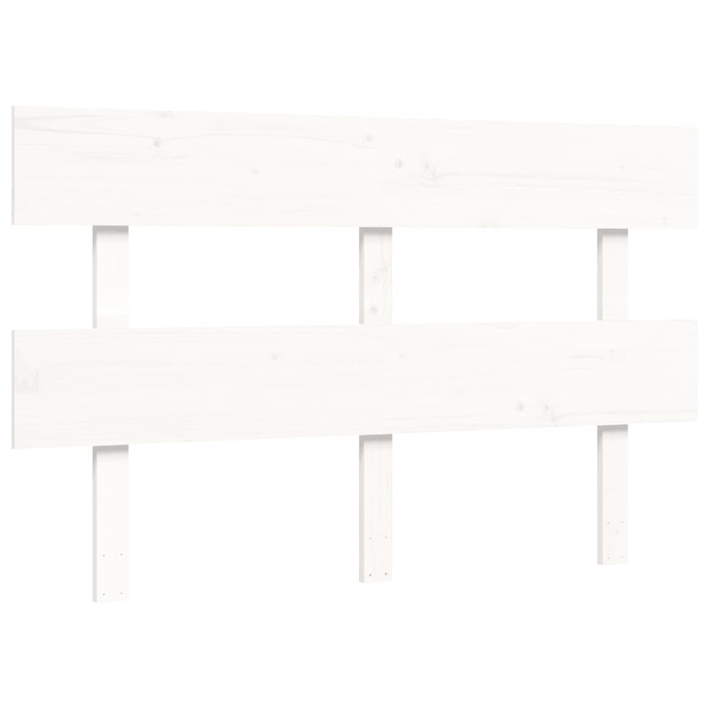Seniorseng med hodegavl hvit small double heltre