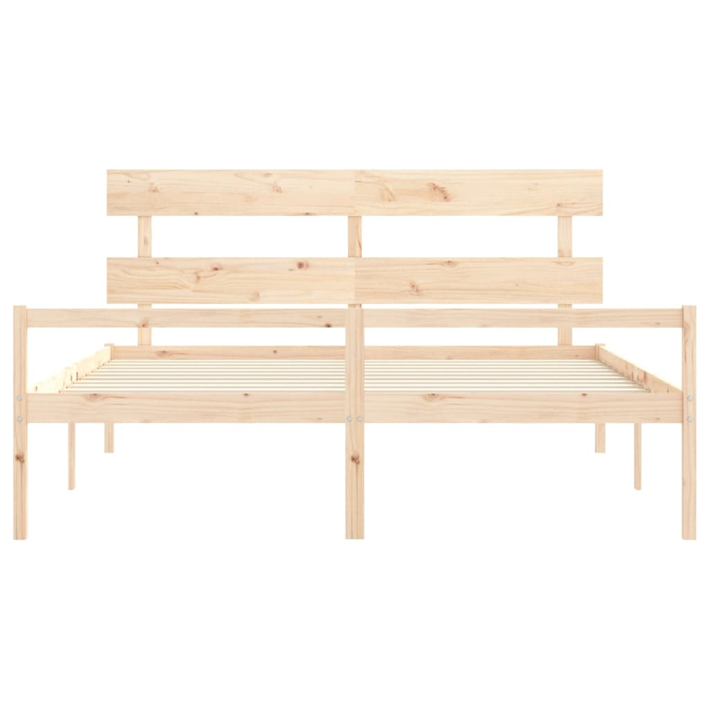 Seniorseng med hodegavl 200x200 cm heltre