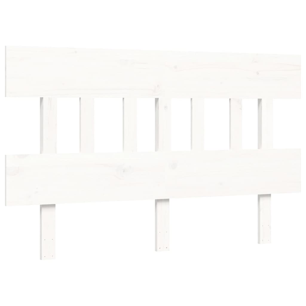 Seniorseng med hodegavl hvit small double heltre