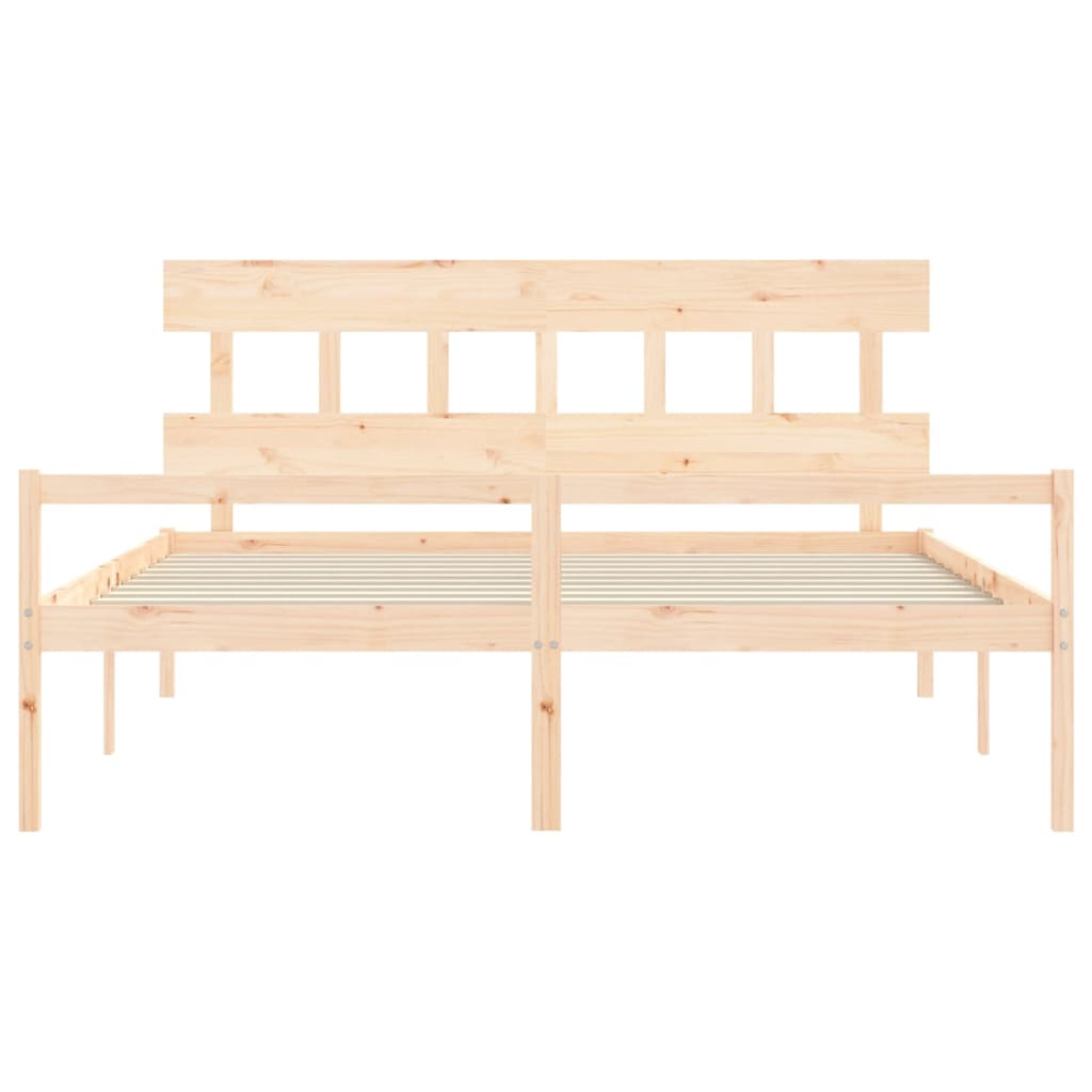 Seniorseng med hodegavl 200x200 cm heltre
