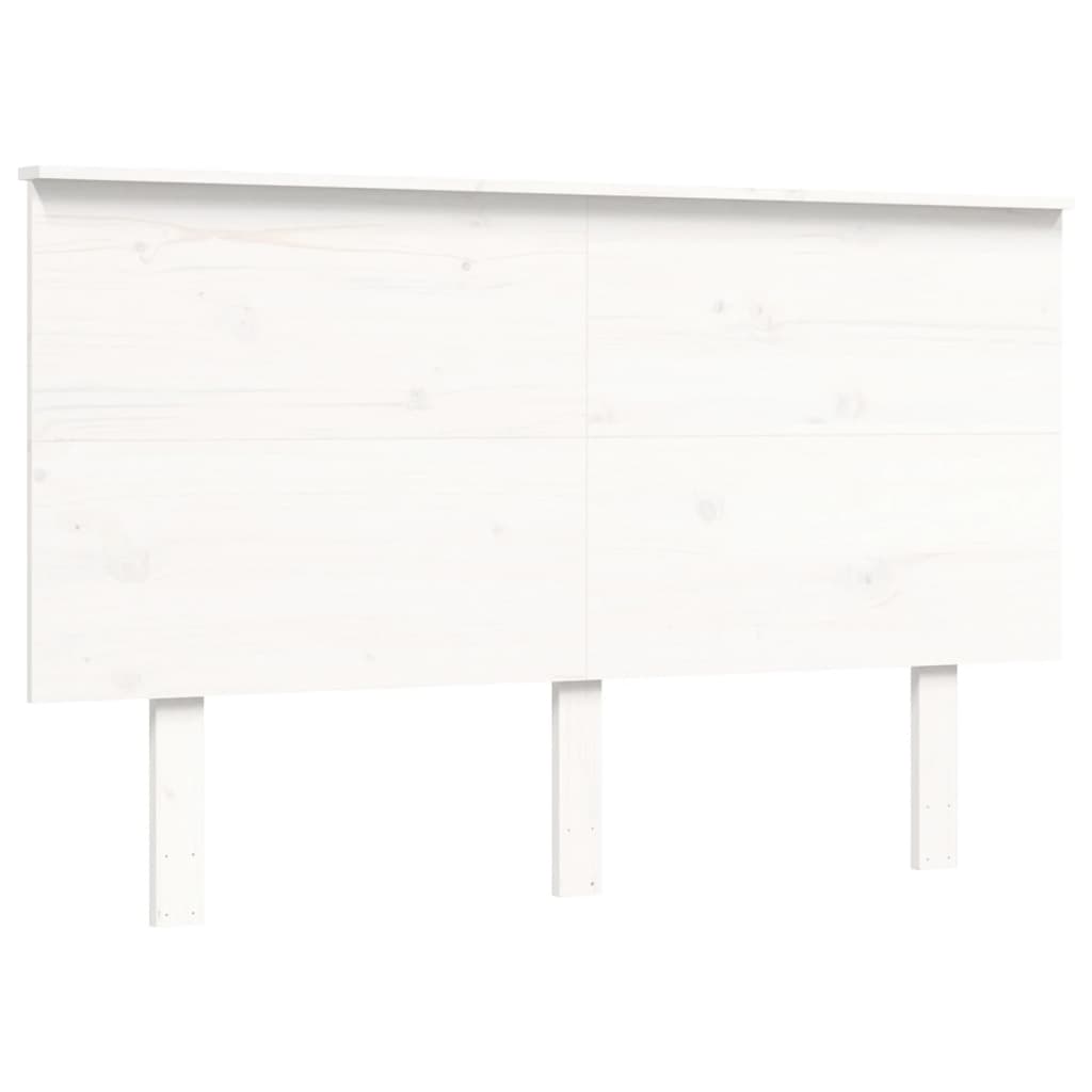 Seniorseng med hodegavl hvit 140x200 cm heltre