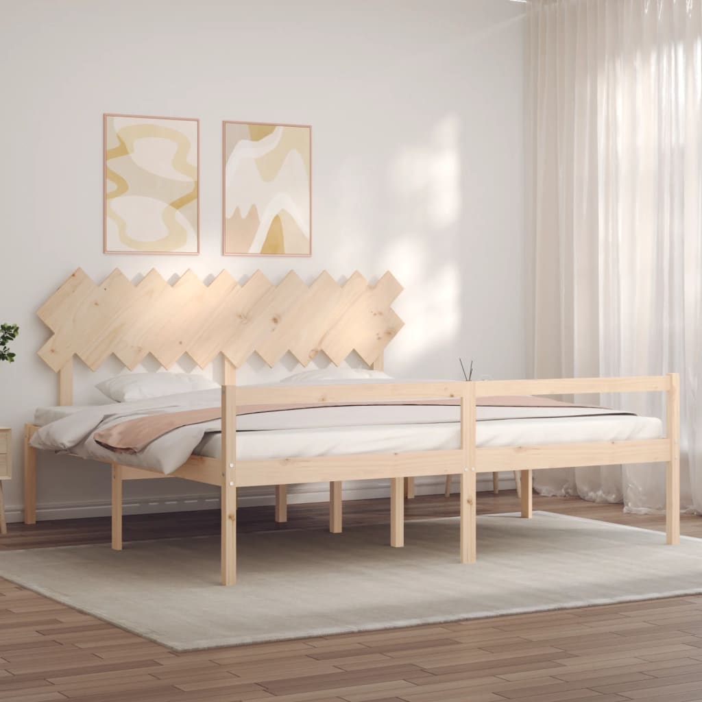 Seniorseng med hodegavl 200x200 cm heltre