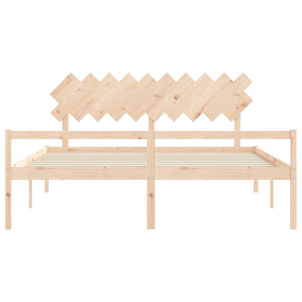 Seniorseng med hodegavl 200x200 cm heltre