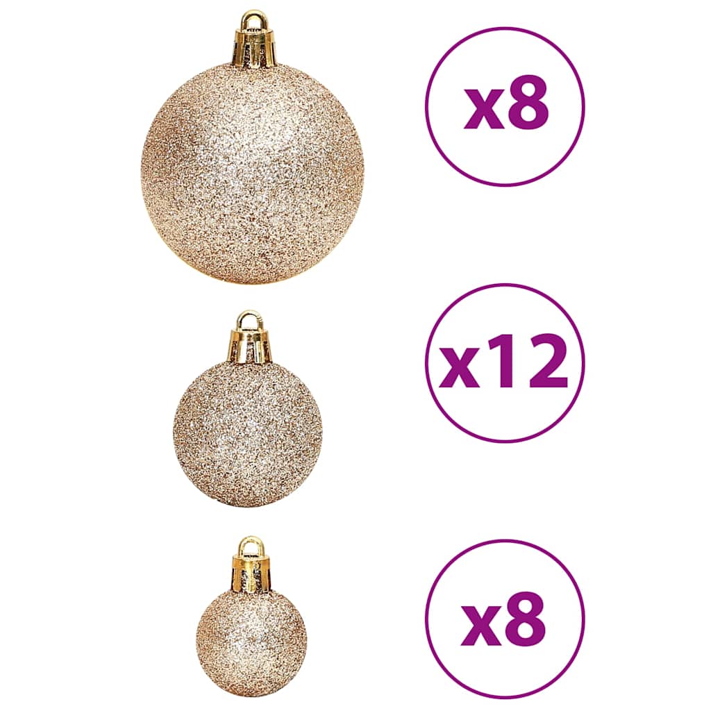 Julekuler 100 stk sjampanje og brun 3 / 4 / 6 cm