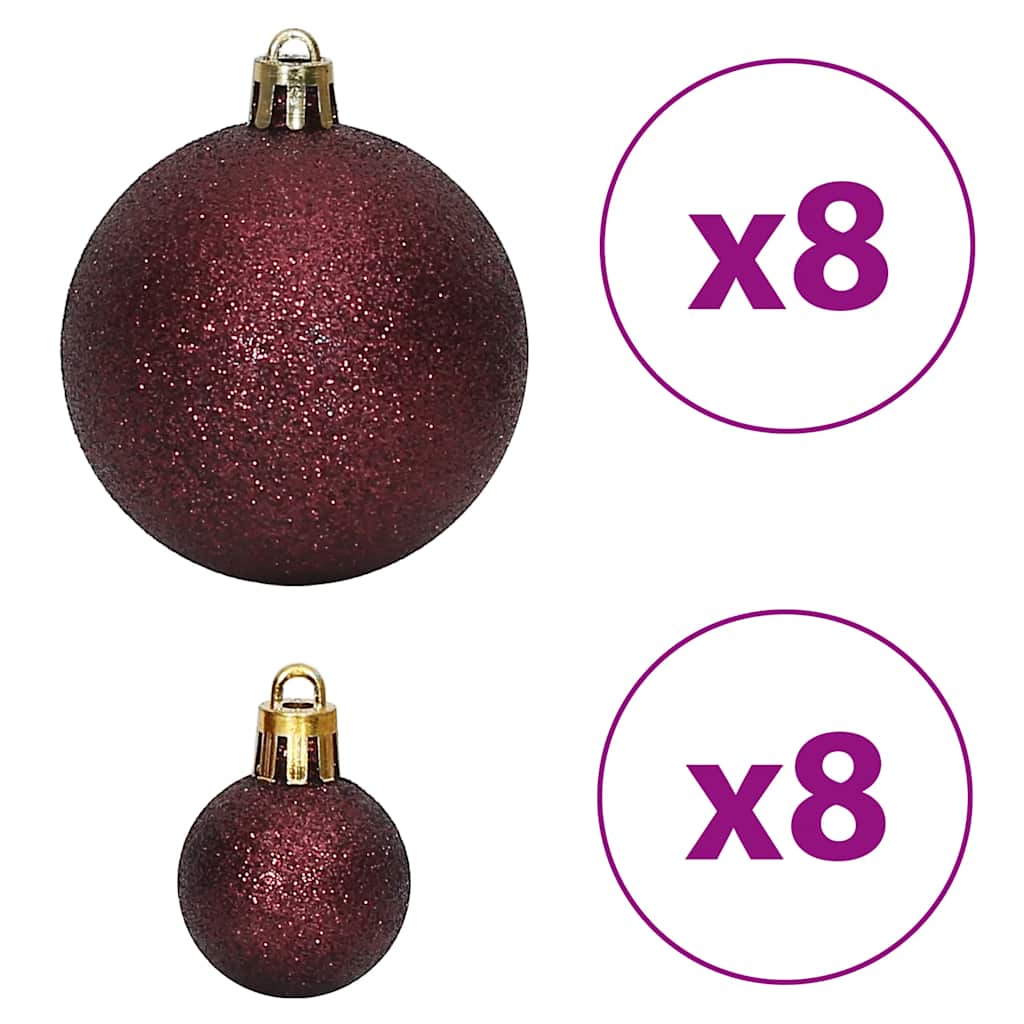 Julekuler 100 stk sjampanje og brun 3 / 4 / 6 cm