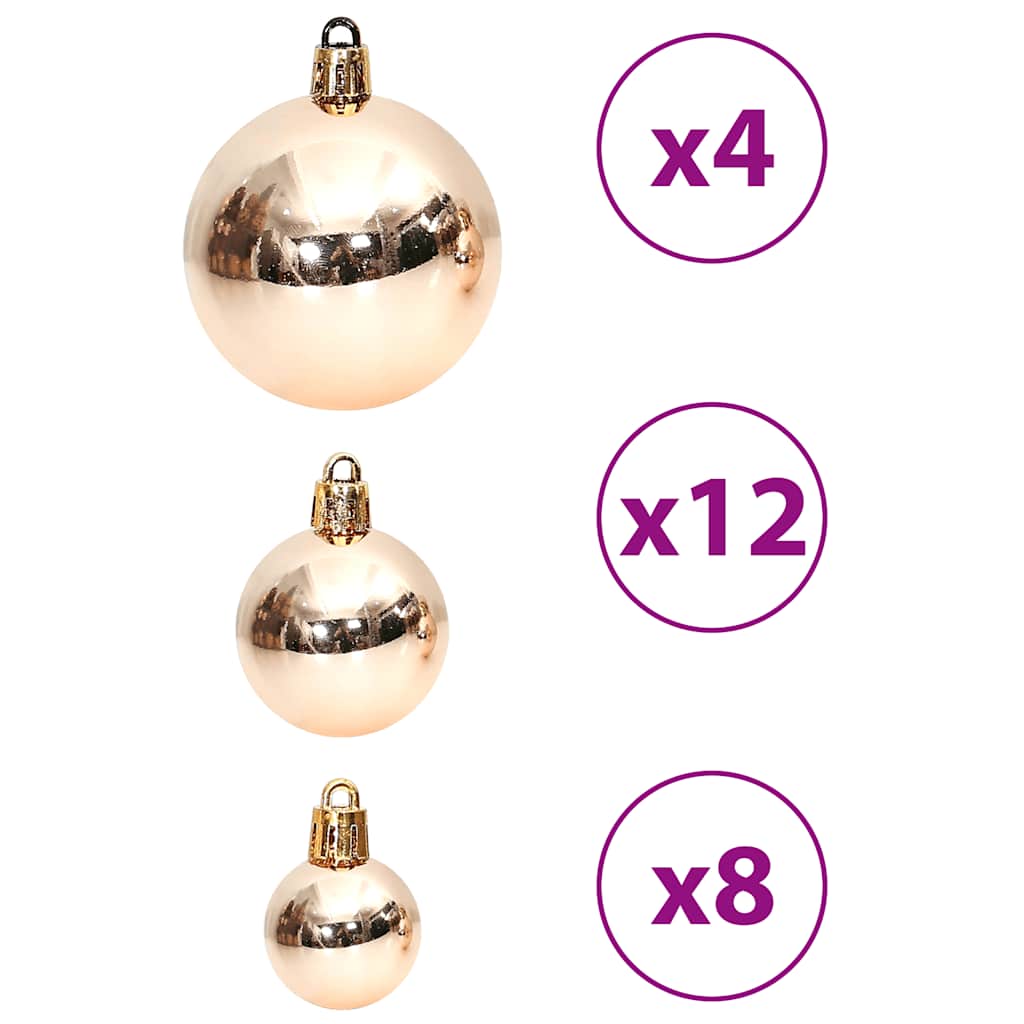Julekuler 100 stk sjampanje og brun 3 / 4 / 6 cm