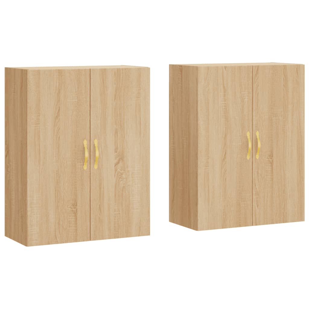 Veggskap 2 stk sonoma eik 69,5x34x90 cm