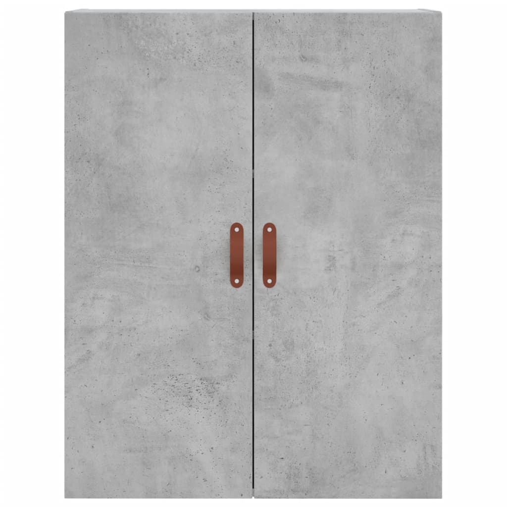 Highboard betonggrå 69,5x34x180 cm konstruert tre