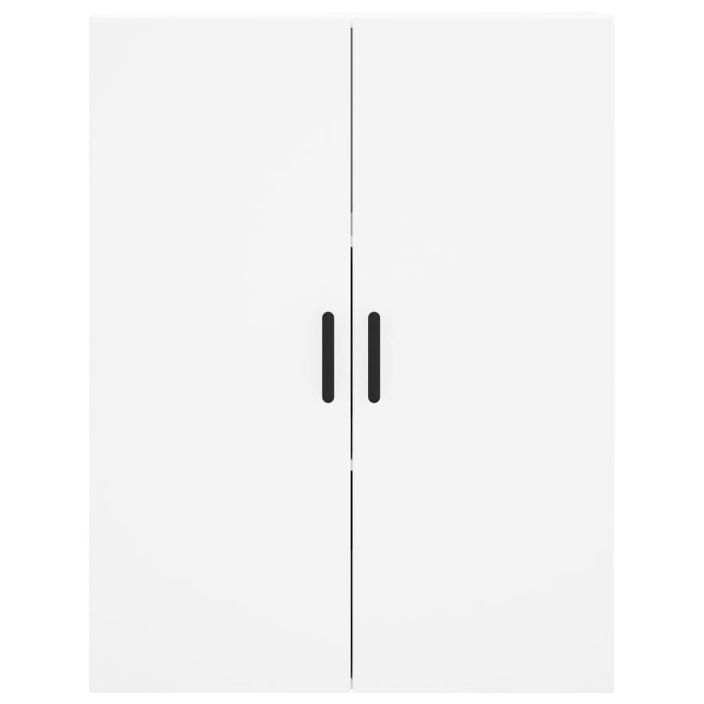 Highboard hvit 69,5x34x180 cm konstruert tre