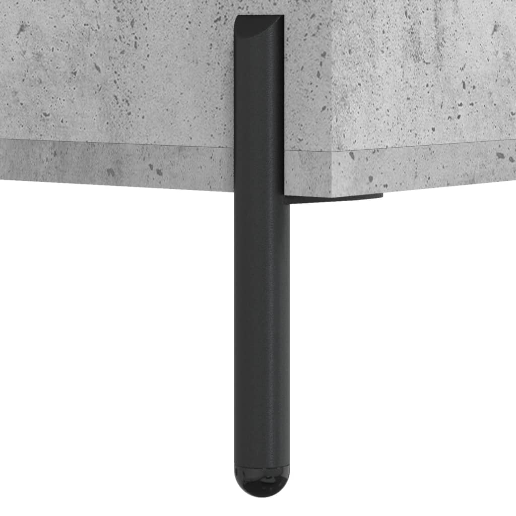 Highboard betonggrå 69,5x34x180 cm konstruert tre