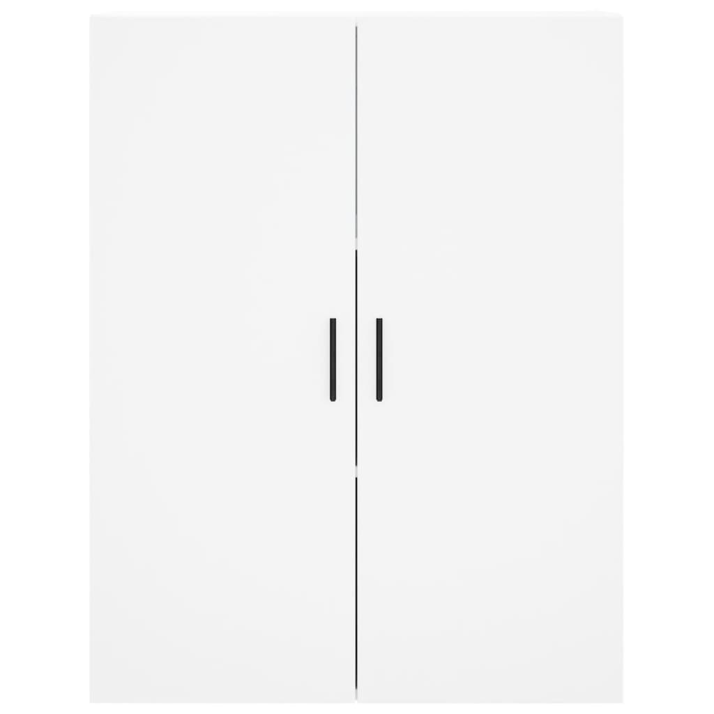 Highboard hvit 69,5x34x180 cm konstruert tre