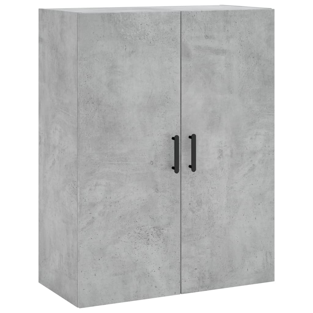 Highboard betonggrå 69,5x34x180 cm konstruert tre