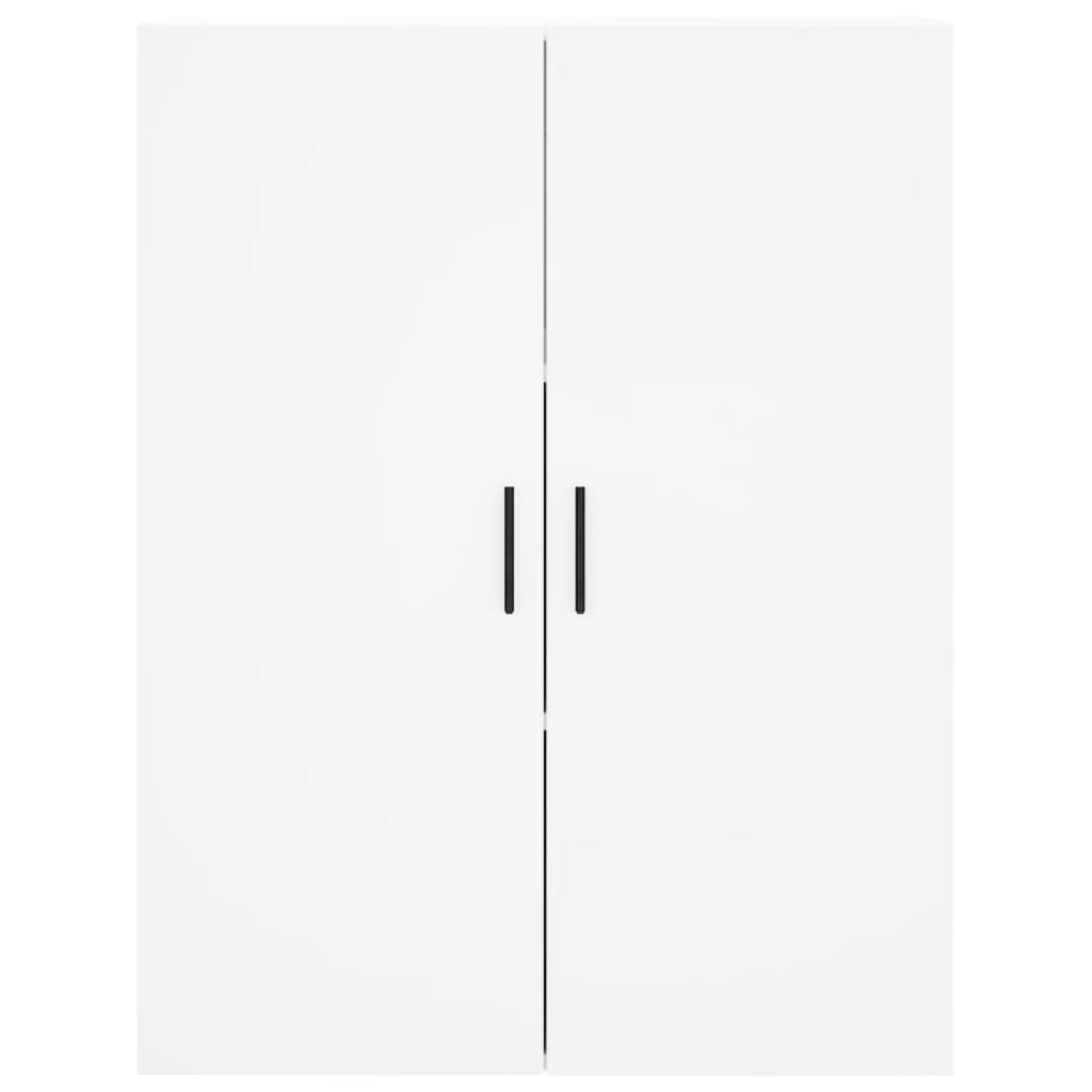 Highboard hvit 69,5x34x180 cm konstruert tre