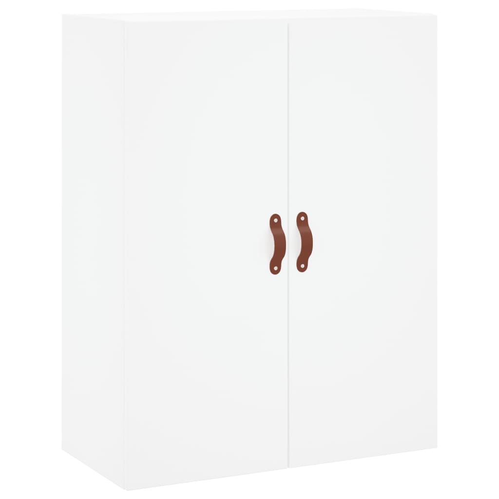 Highboard hvit 69,5x34x180 cm konstruert tre