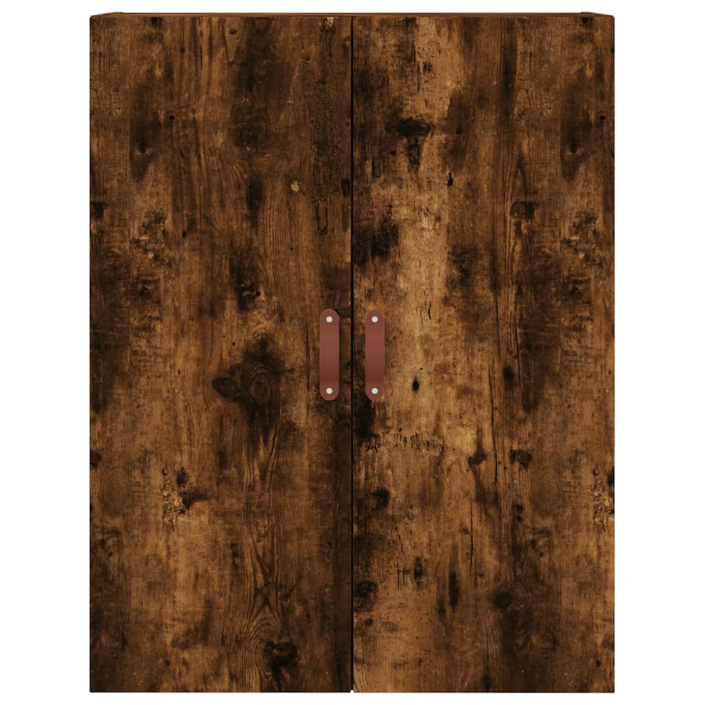 Highboard røkt eik 69,5x34x180 cm konstruert tre