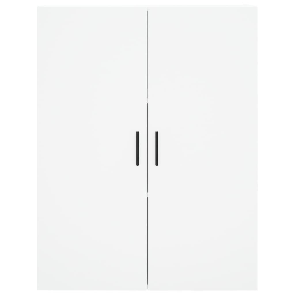 Highboard hvit 69,5x34x180 cm konstruert tre