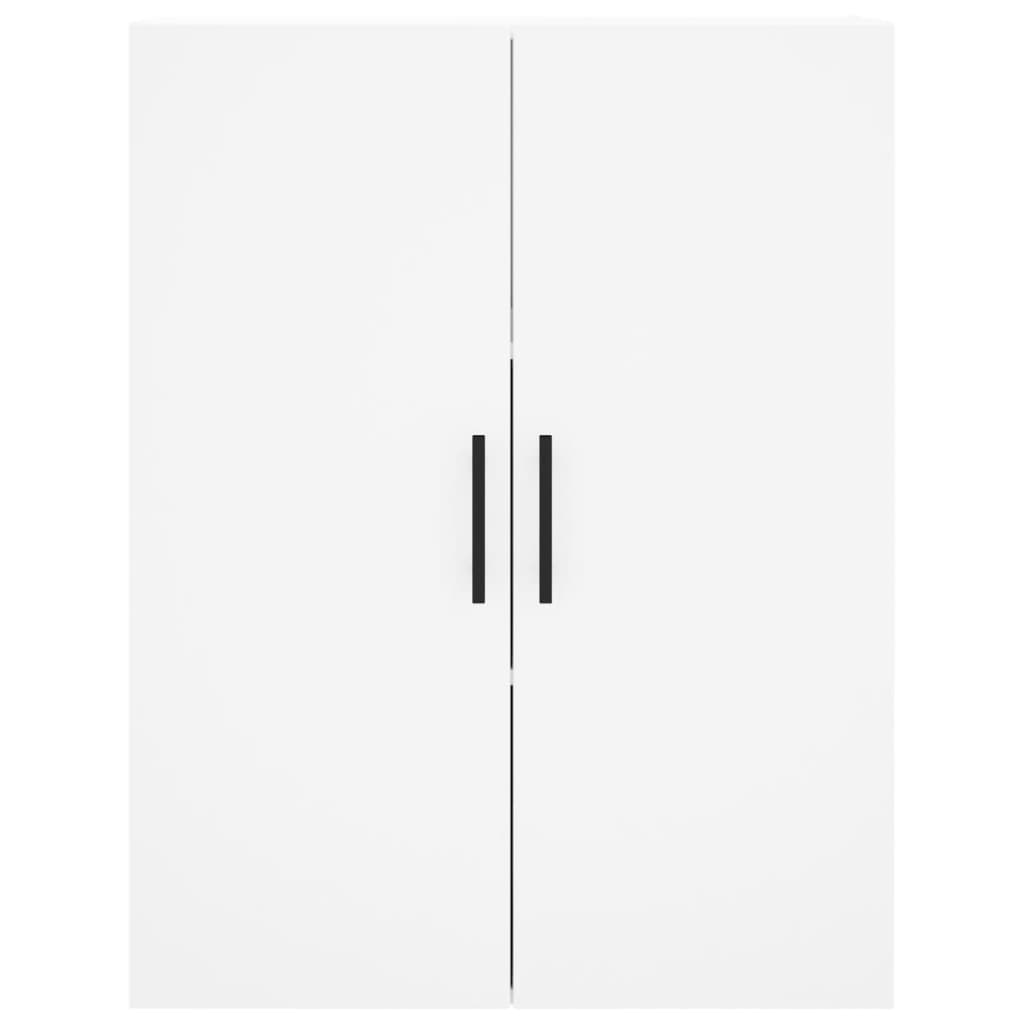 Highboard hvit 69,5x34x180 cm konstruert tre