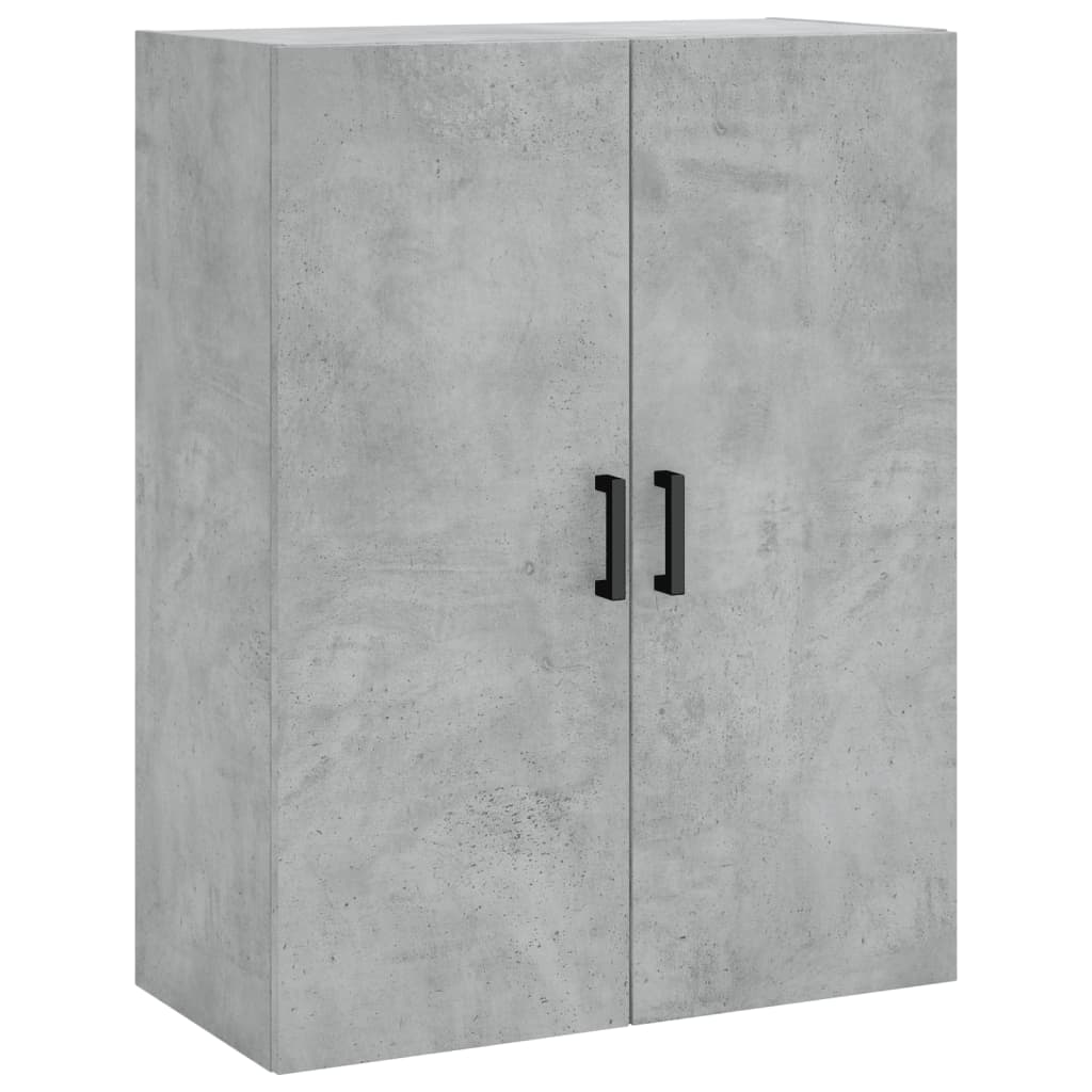 Highboard betonggrå 69,5x34x180 cm konstruert tre