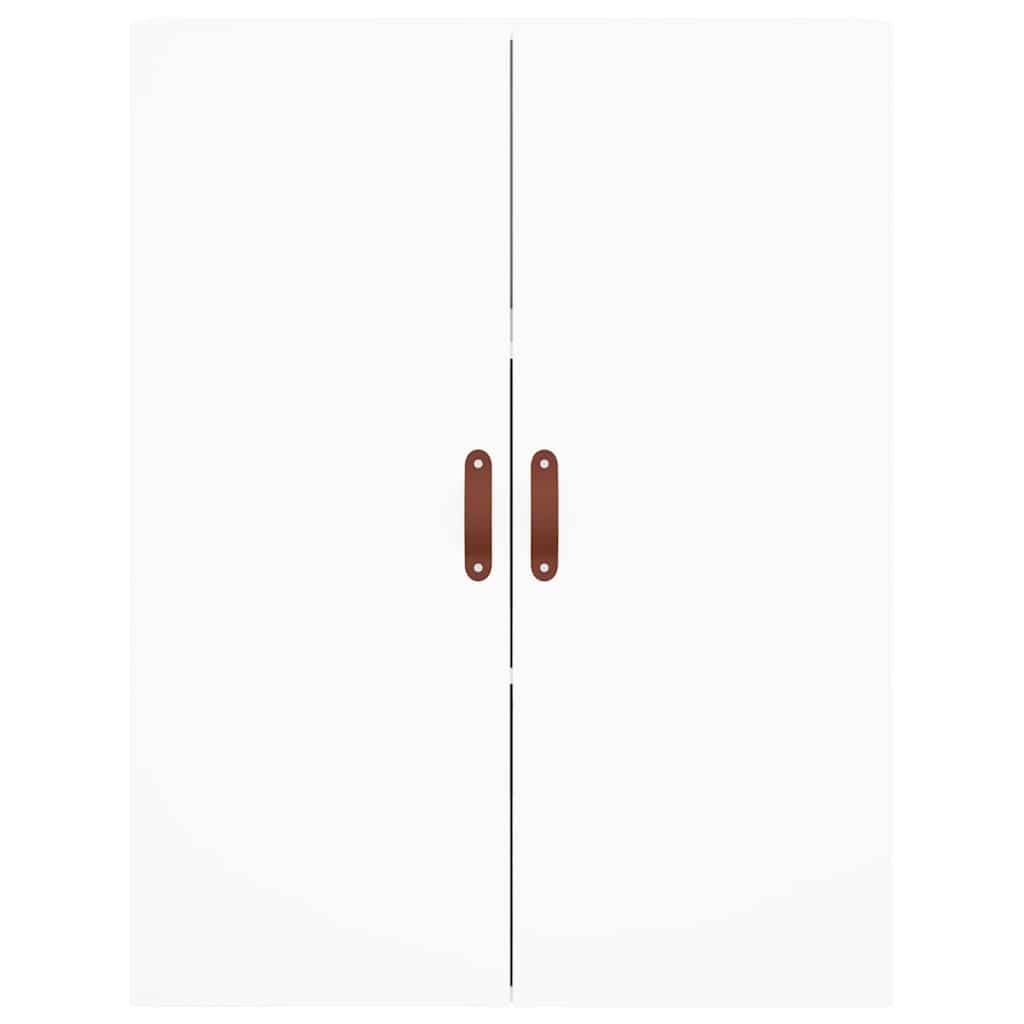 Highboard hvit 69,5x34x180 cm konstruert tre