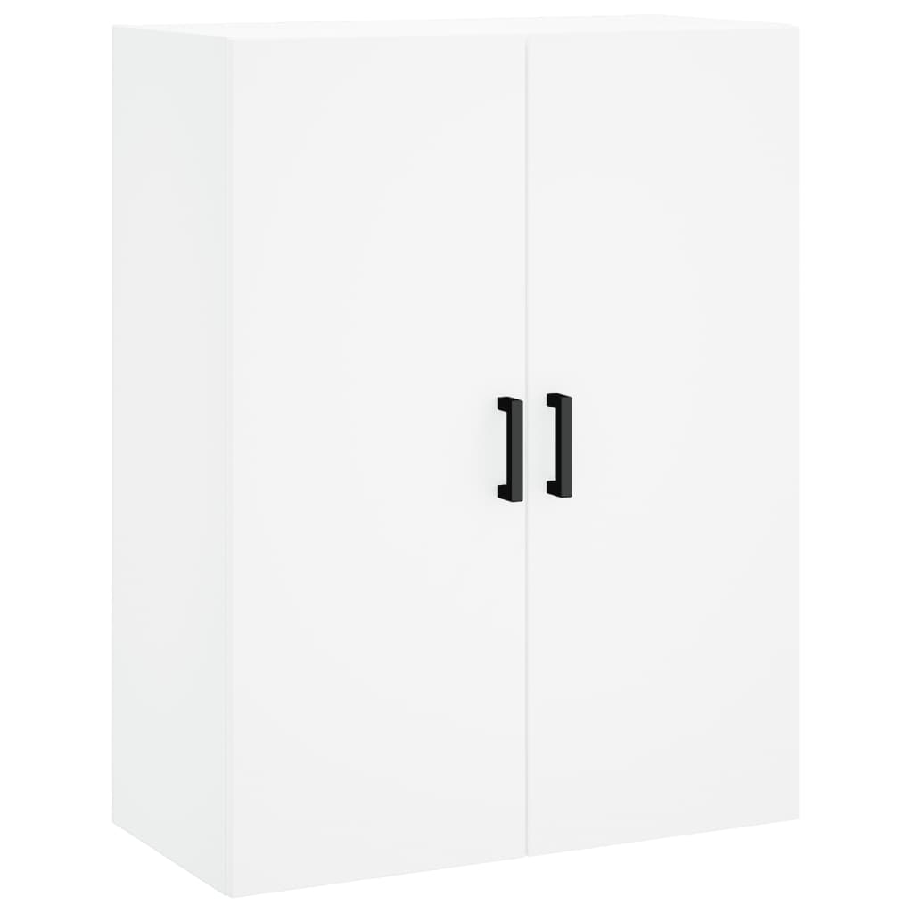 Highboard hvit 69,5x34x180 cm konstruert tre