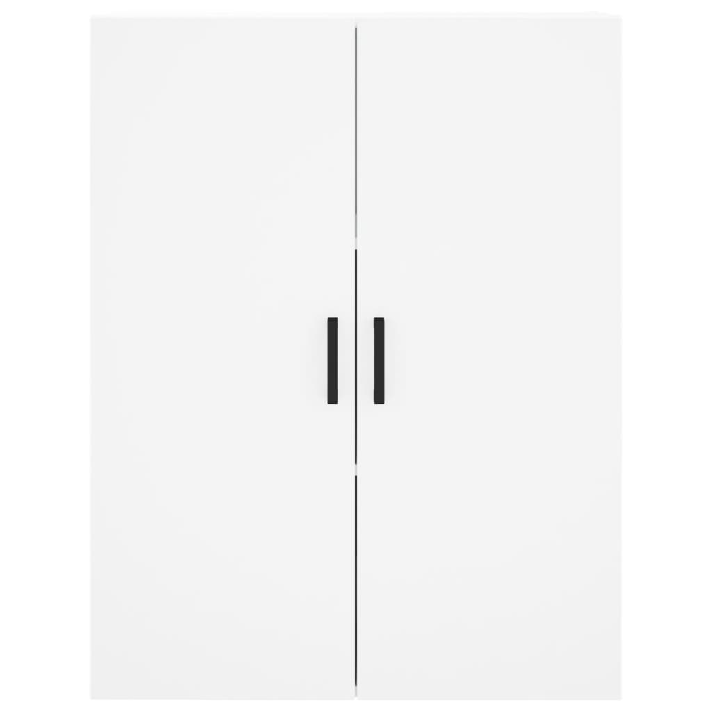 Highboard hvit 69,5x34x180 cm konstruert tre