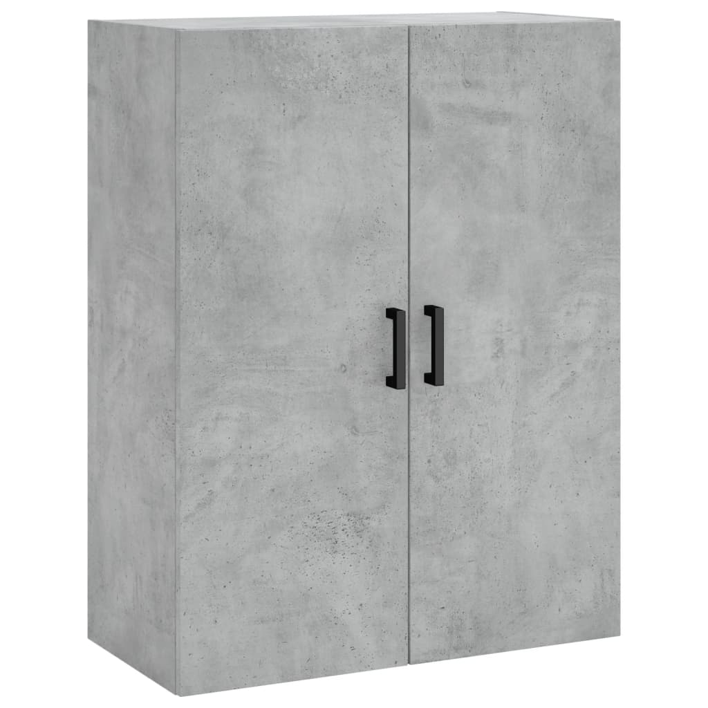 Highboard betonggrå 69,5x34x180 cm konstruert tre