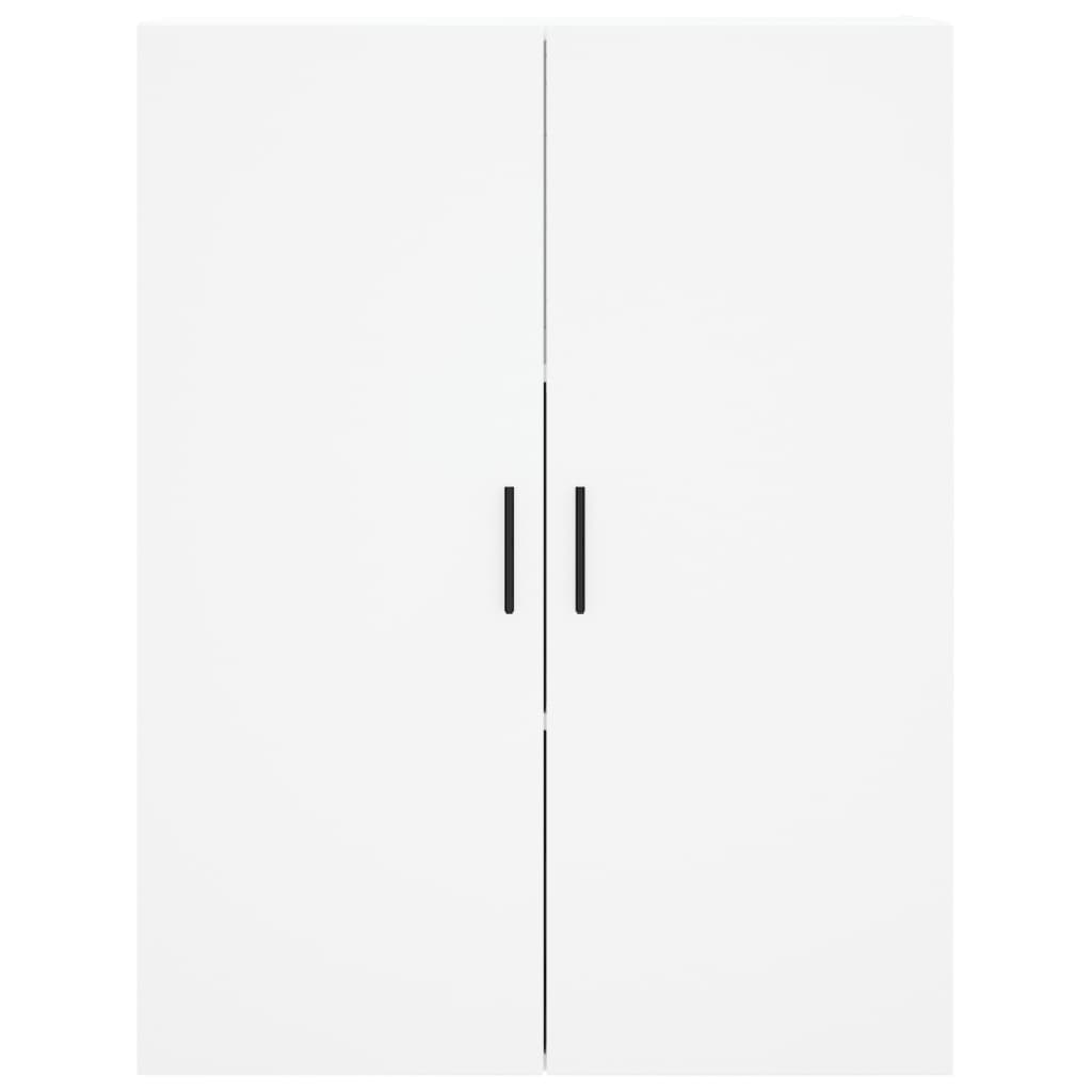 Highboard hvit 69,5x34x180 cm konstruert tre