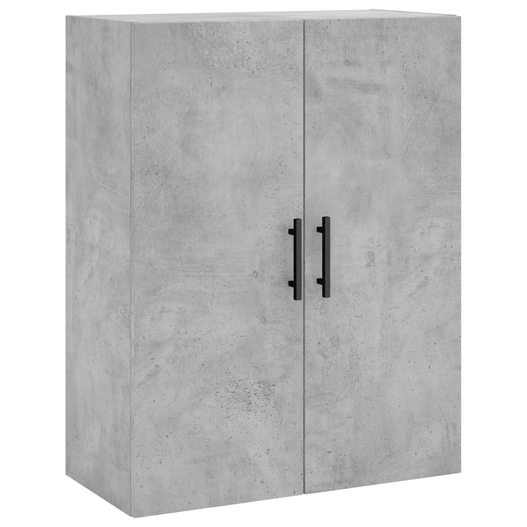 Highboard betonggrå 69,5x34x180 cm konstruert tre