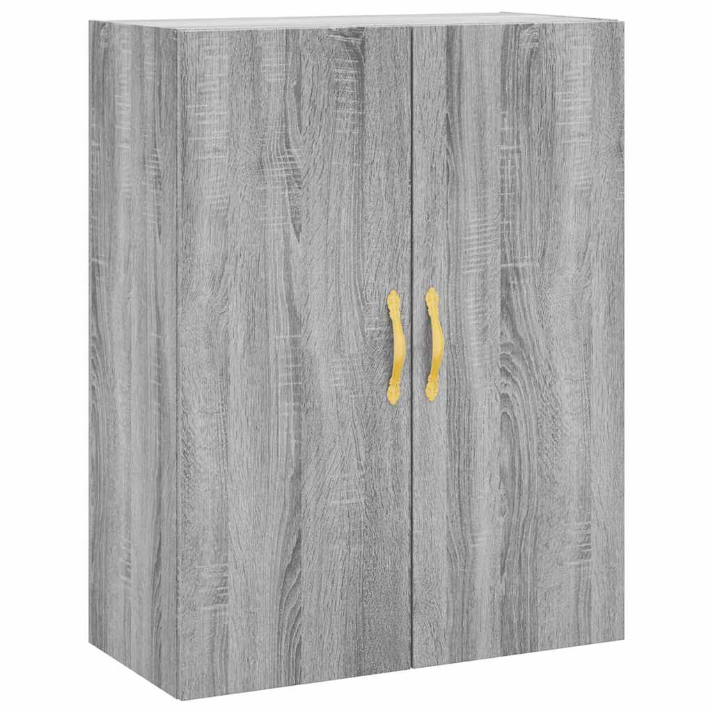 Highboard grå sonoma 69,5x34x180 cm konstruert tre