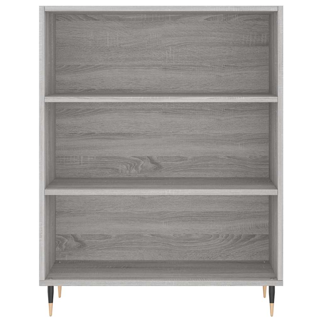 Highboard grå sonoma 69,5x34x180 cm konstruert tre
