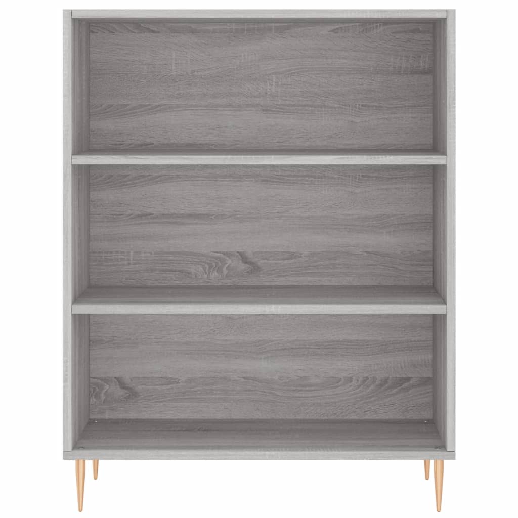 Highboard grå sonoma 69,5x34x180 cm konstruert tre