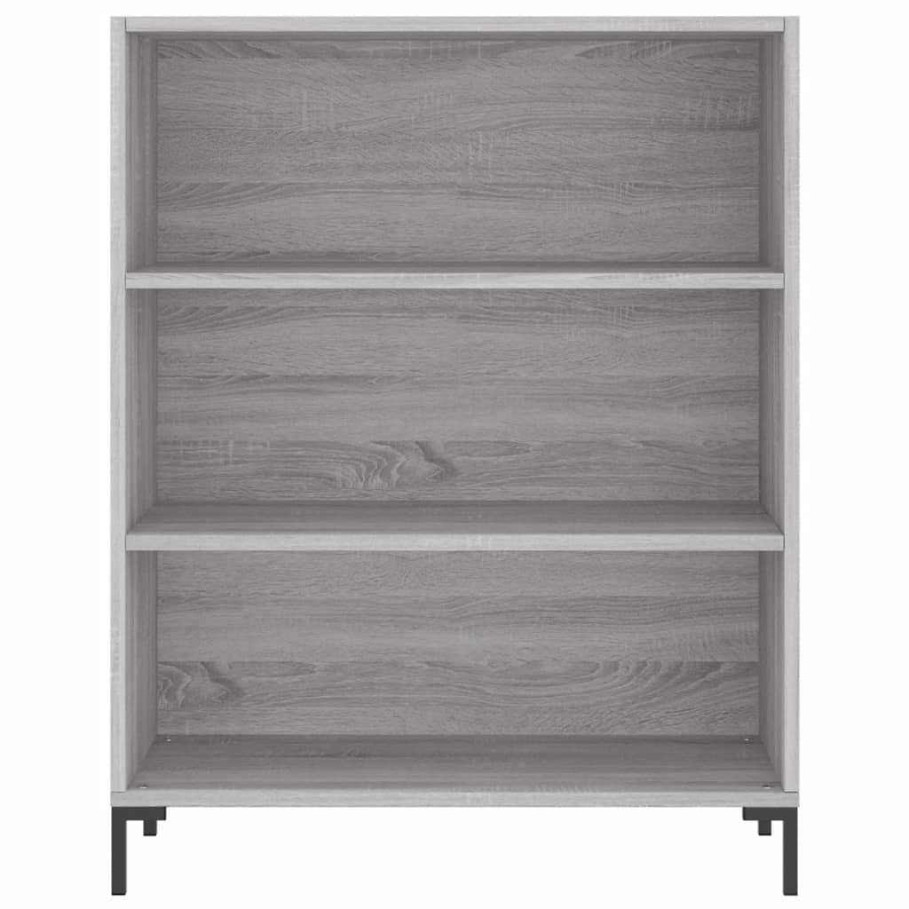 Highboard grå sonoma 69,5x34x180 cm konstruert tre