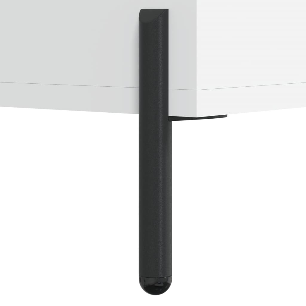 Highboard hvit 69,5x34x180 cm konstruert tre