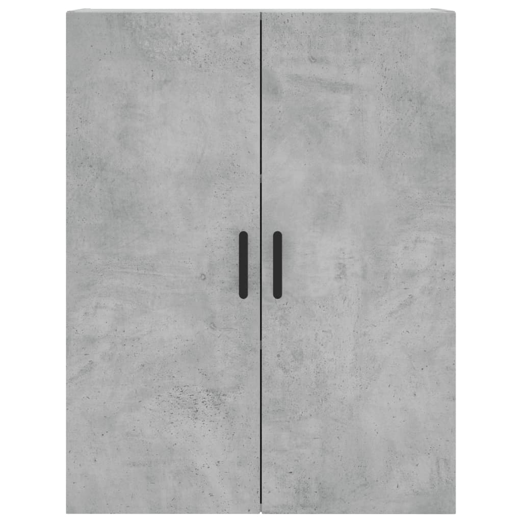 Highboard betonggrå 69,5x34x180 cm konstruert tre