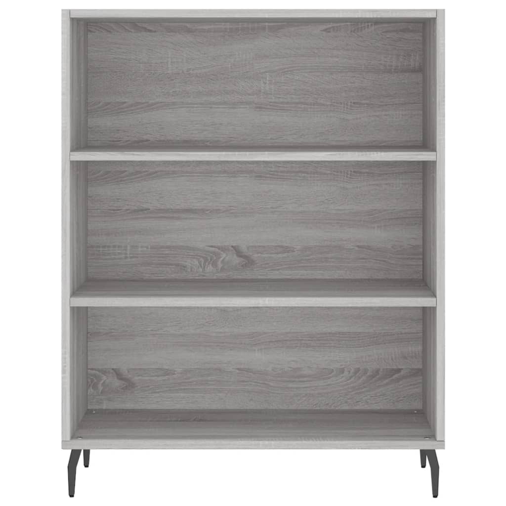 Highboard grå sonoma 69,5x34x180 cm konstruert tre