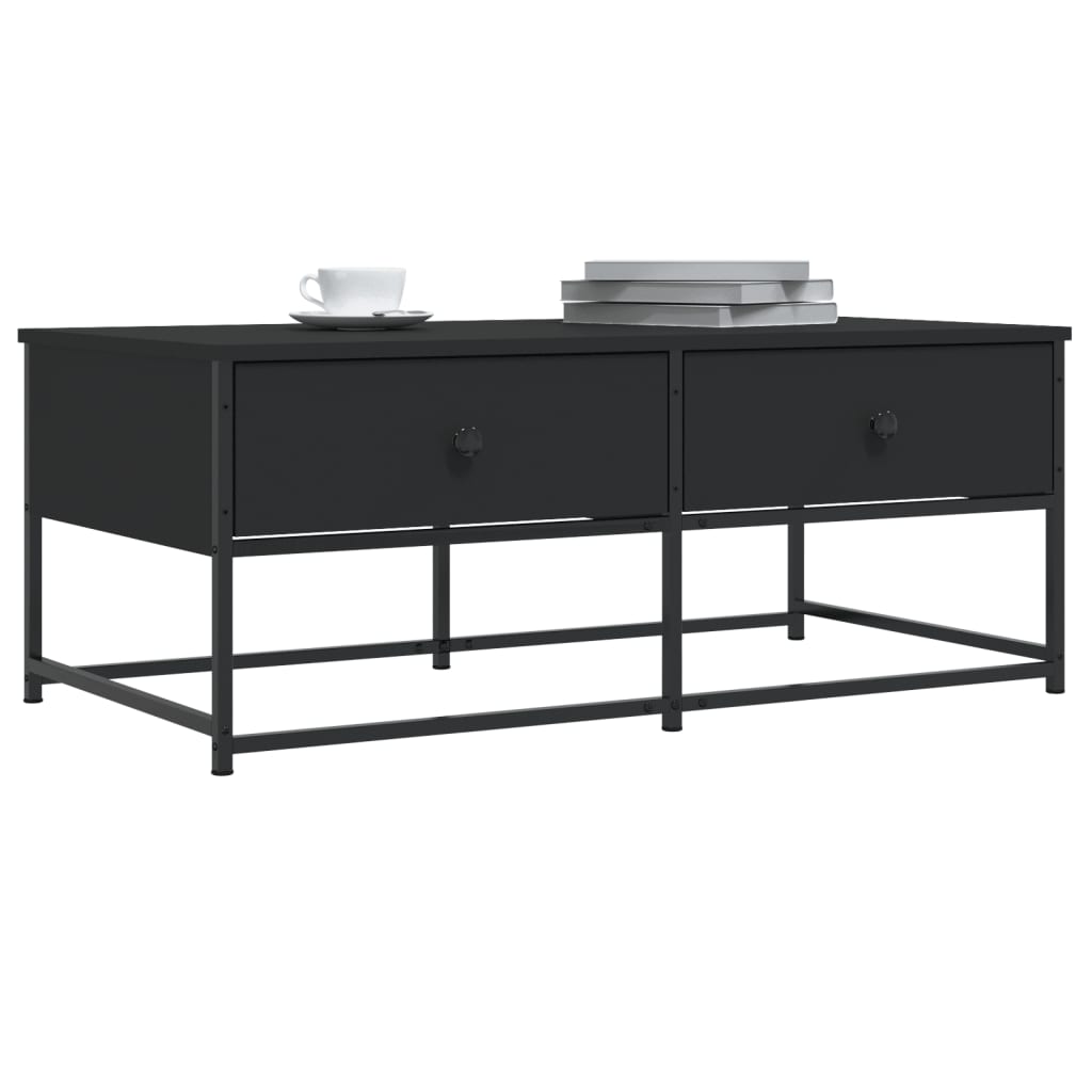 Salongbord svart 100x51x40 cm konstruert tre
