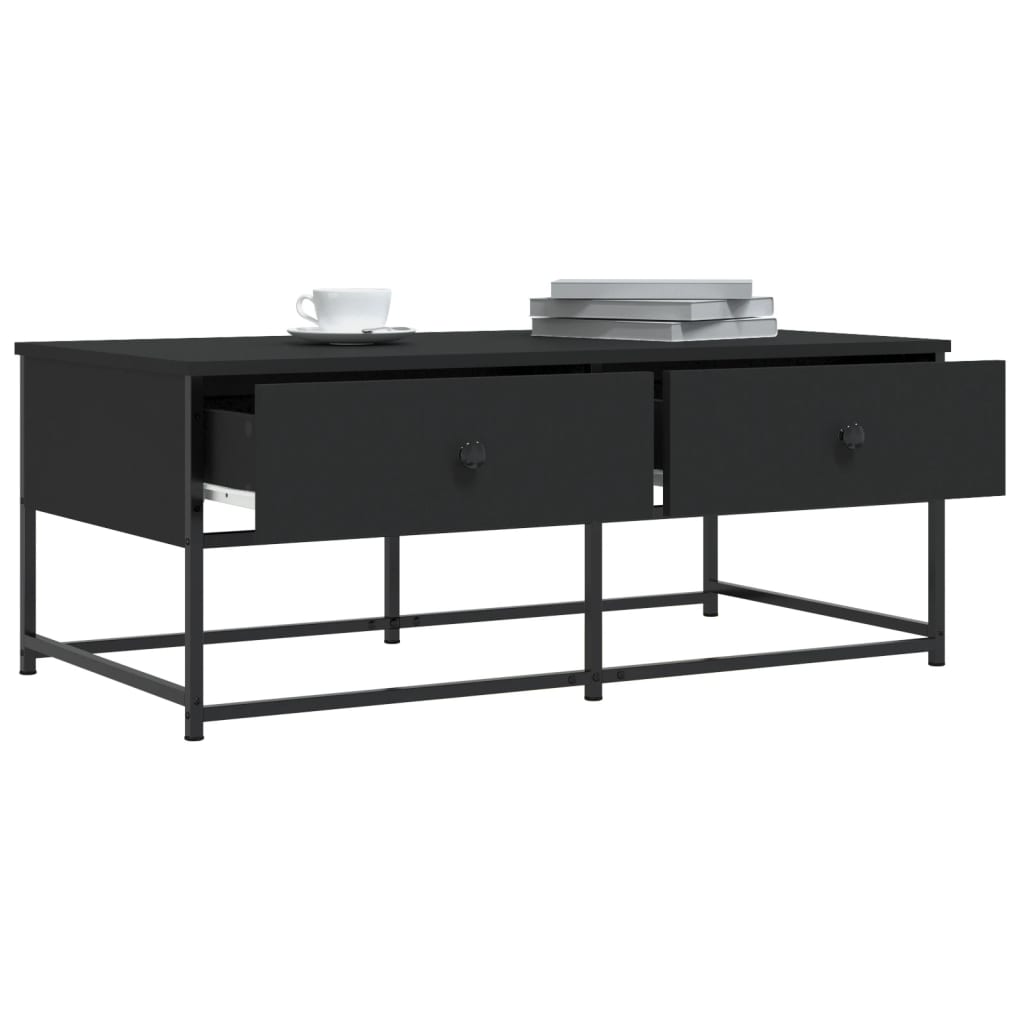 Salongbord svart 100x51x40 cm konstruert tre