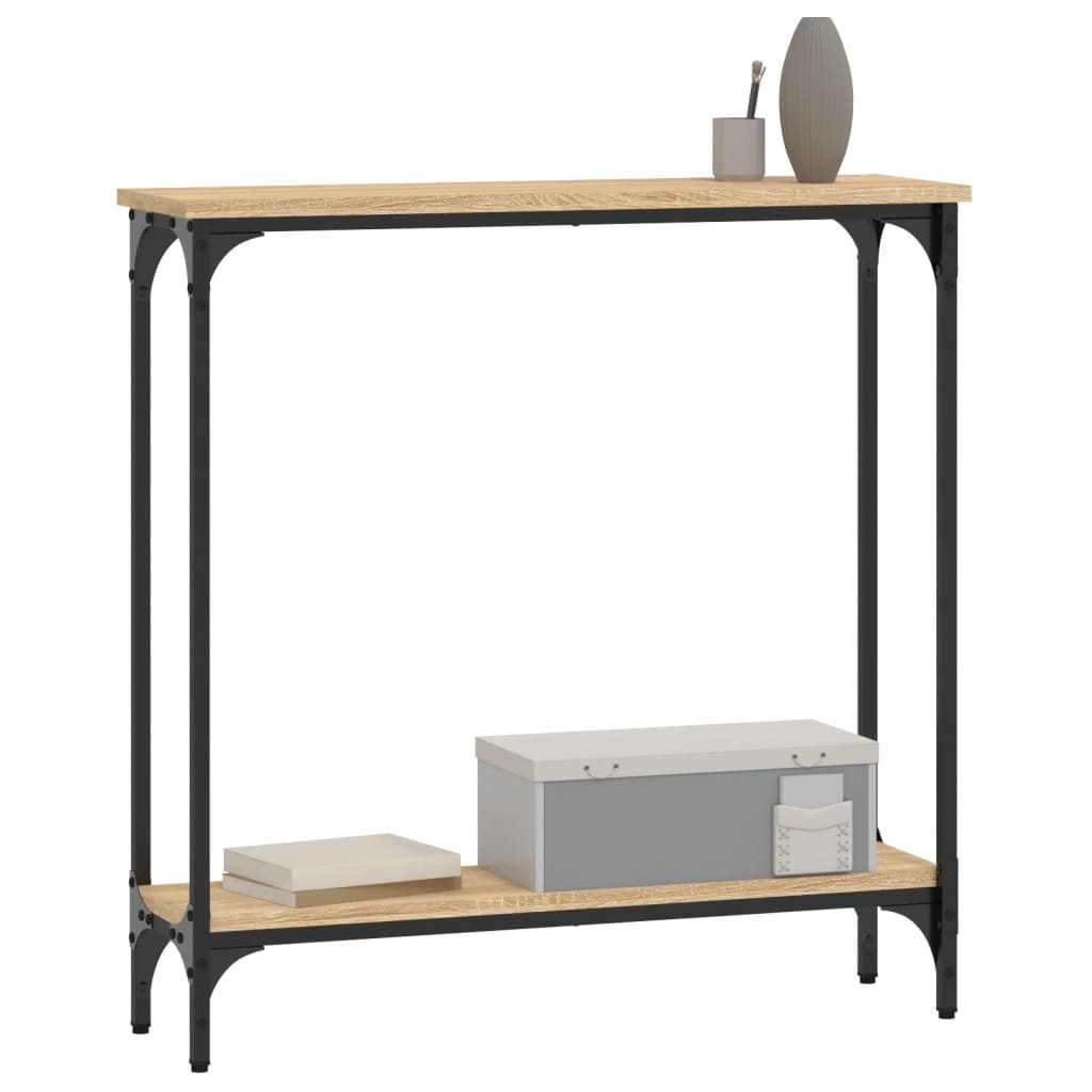 Konsollbord Sonoma eik 75x22,5x75 cm konstruert tre