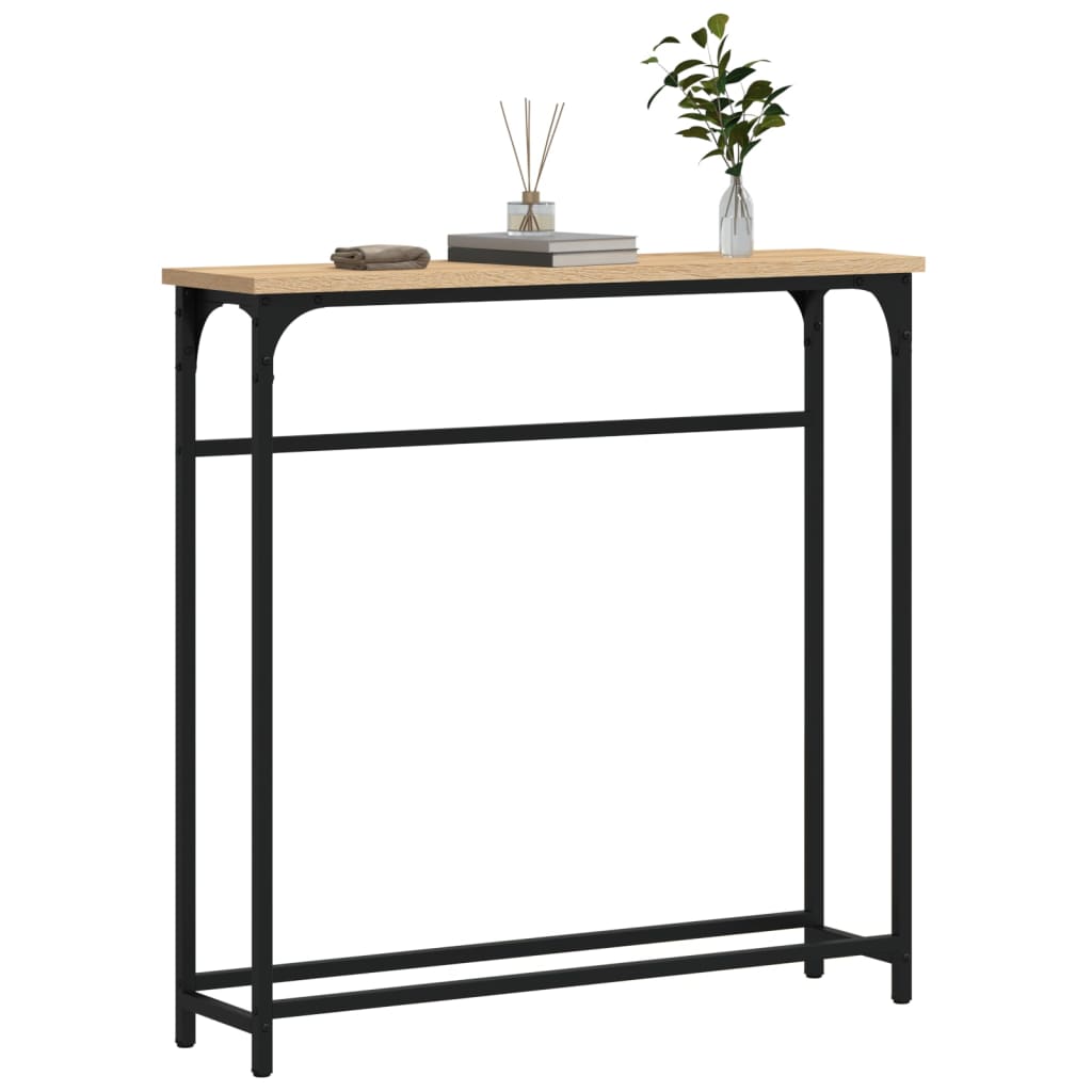 Konsollbord Sonoma eik 75x19,5x75 cm konstruert tre