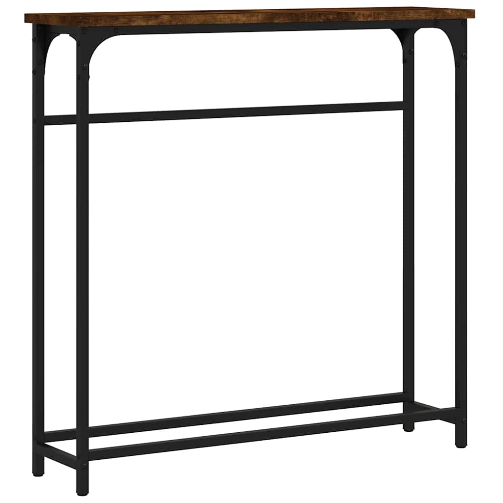 Konsollbord røkt eik 75x19,5x75 cm konstruert tre