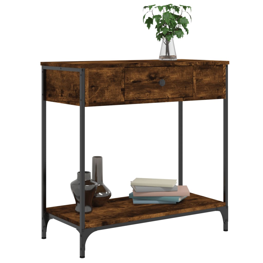 Konsollbord sonoma eik 75x34,5x75 cm konstruert tre