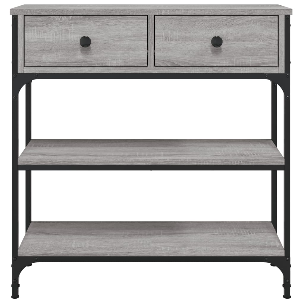 Konsollbord grå sonoma 72,5x25x75 cm konstruert tre