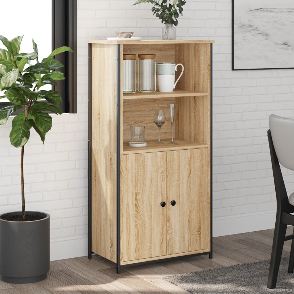 Highboard sonoma eik 62x36x121,5 cm konstruert tre