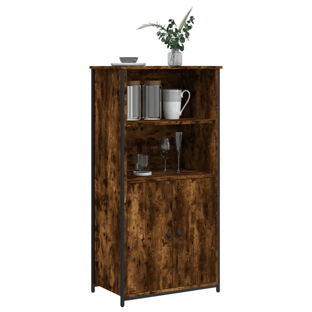 Highboard røkt eik 62x36x121,5 cm konstruert tre