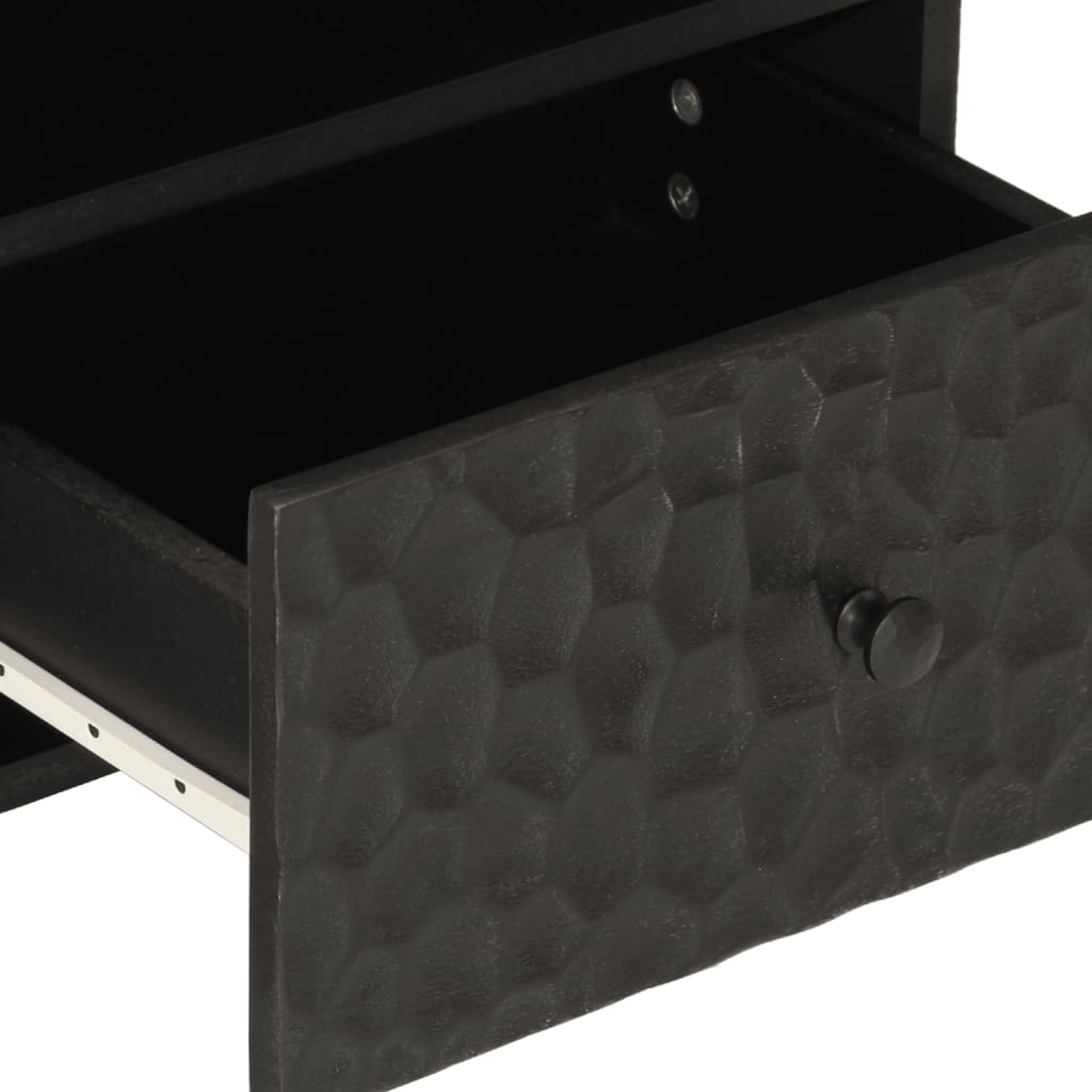 Nattbord 2 stk svart 40x33x46 cm heltre mango